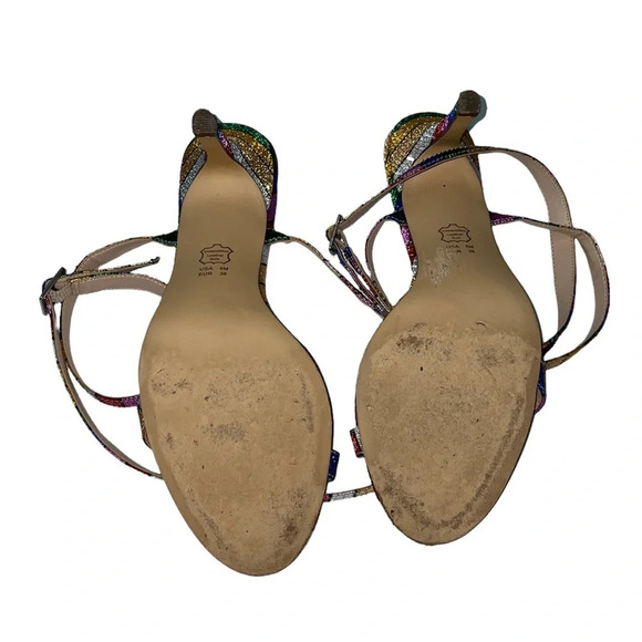 Nina New York Rainbow Ankle Wrap Heels Size 8 - Picture 4 of 8